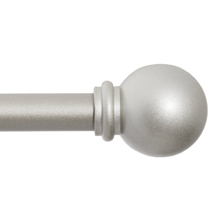 Kenney Mfg Kenney Chelsea 5/8" Standard Decorative Window Curtain Rod, 48-86", Brushed Nickel KN71609V1